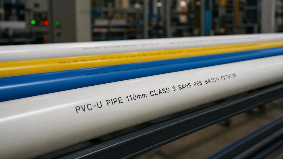 Specification and batch printing on plastic pipes