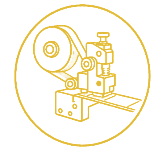 Industrial thermal transfer printer with ribbon and printhead